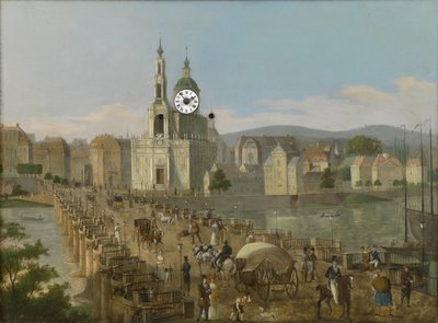 Viennese Biedermeier Picture Clock Dresden by C. L. Hofmeister